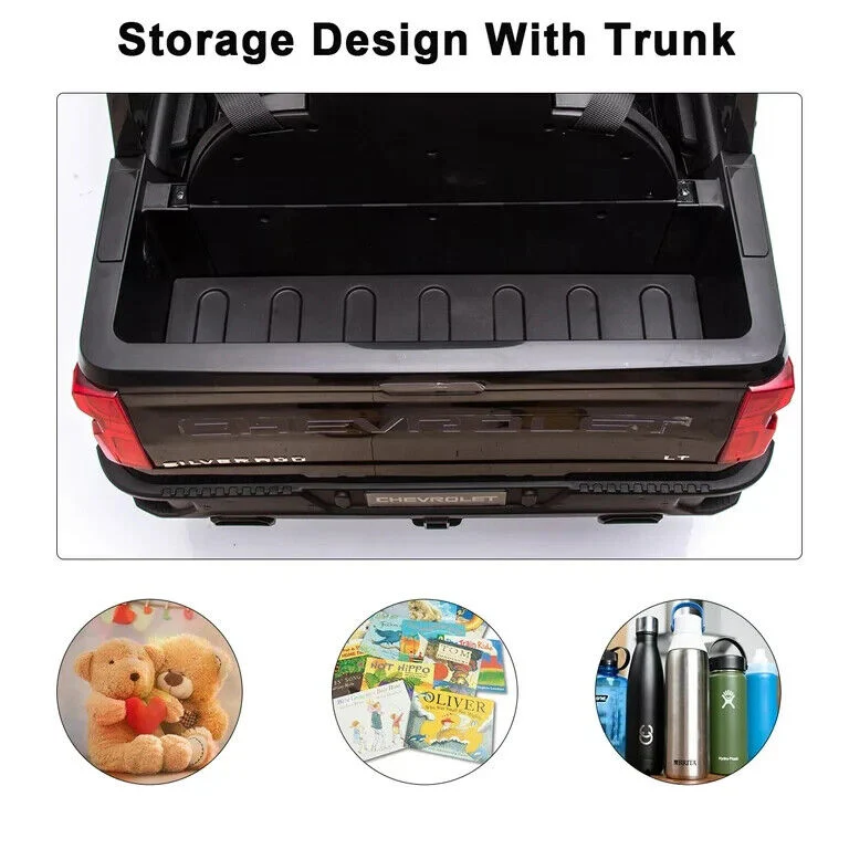 Rev Up the Fun with the Funtok Chevrolet Silverado 12V Electric Ride-On Car for Kids - Image 4