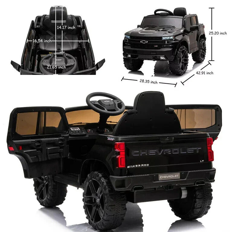 Rev Up the Fun with the Funtok Chevrolet Silverado 12V Electric Ride-On Car for Kids - Image 7