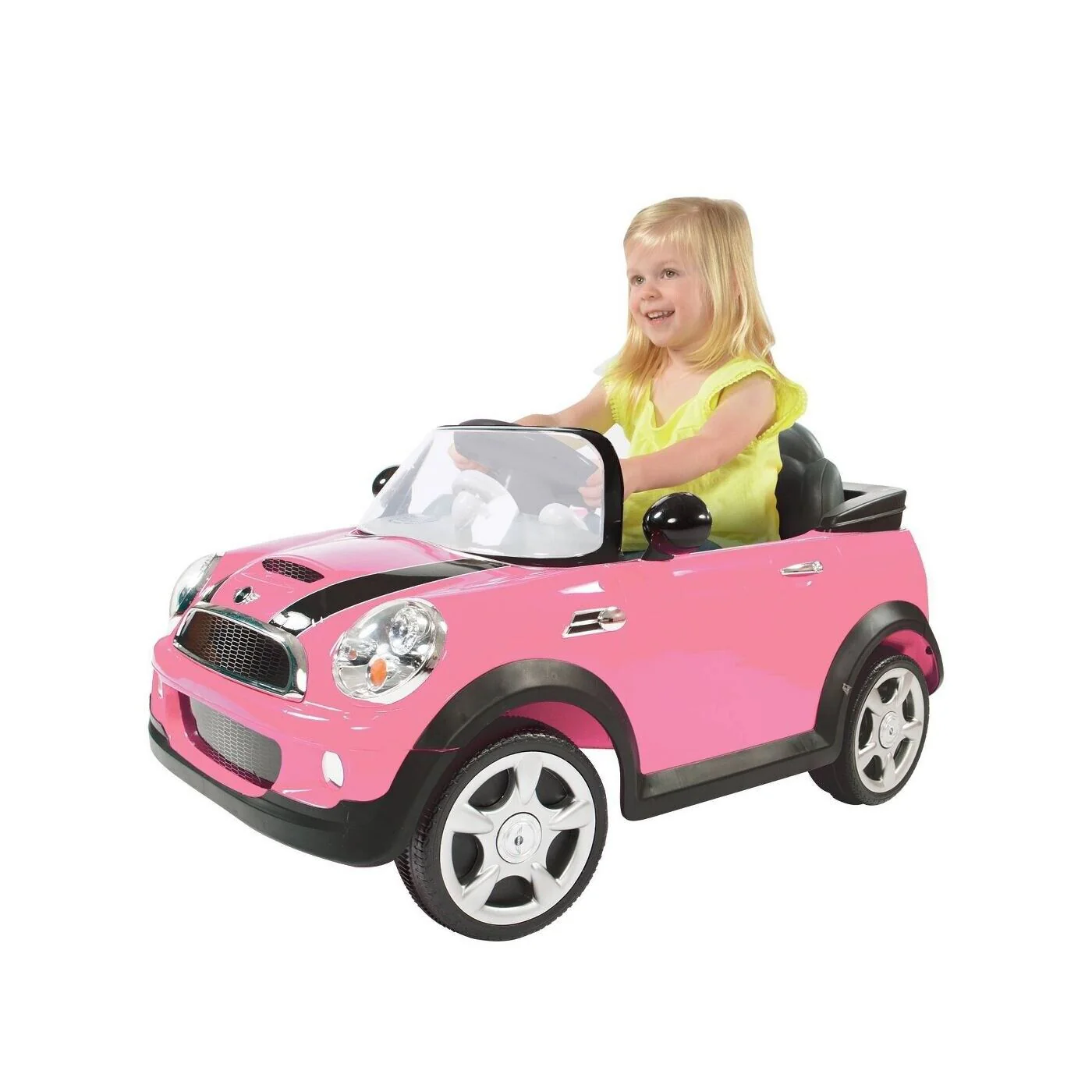 Rev Up the Fun with the Pink 6V Mini Cooper Ride-On - Image 2