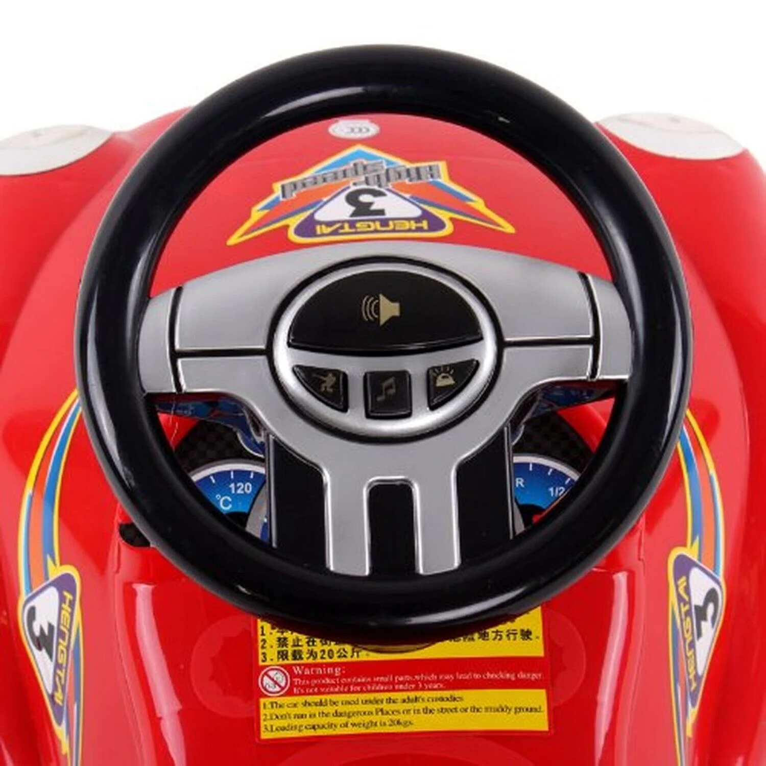 Rev Up the Fun with the Red Gliding Scooter Toy Car - Featuring Sound & Light Effects! - Image 3