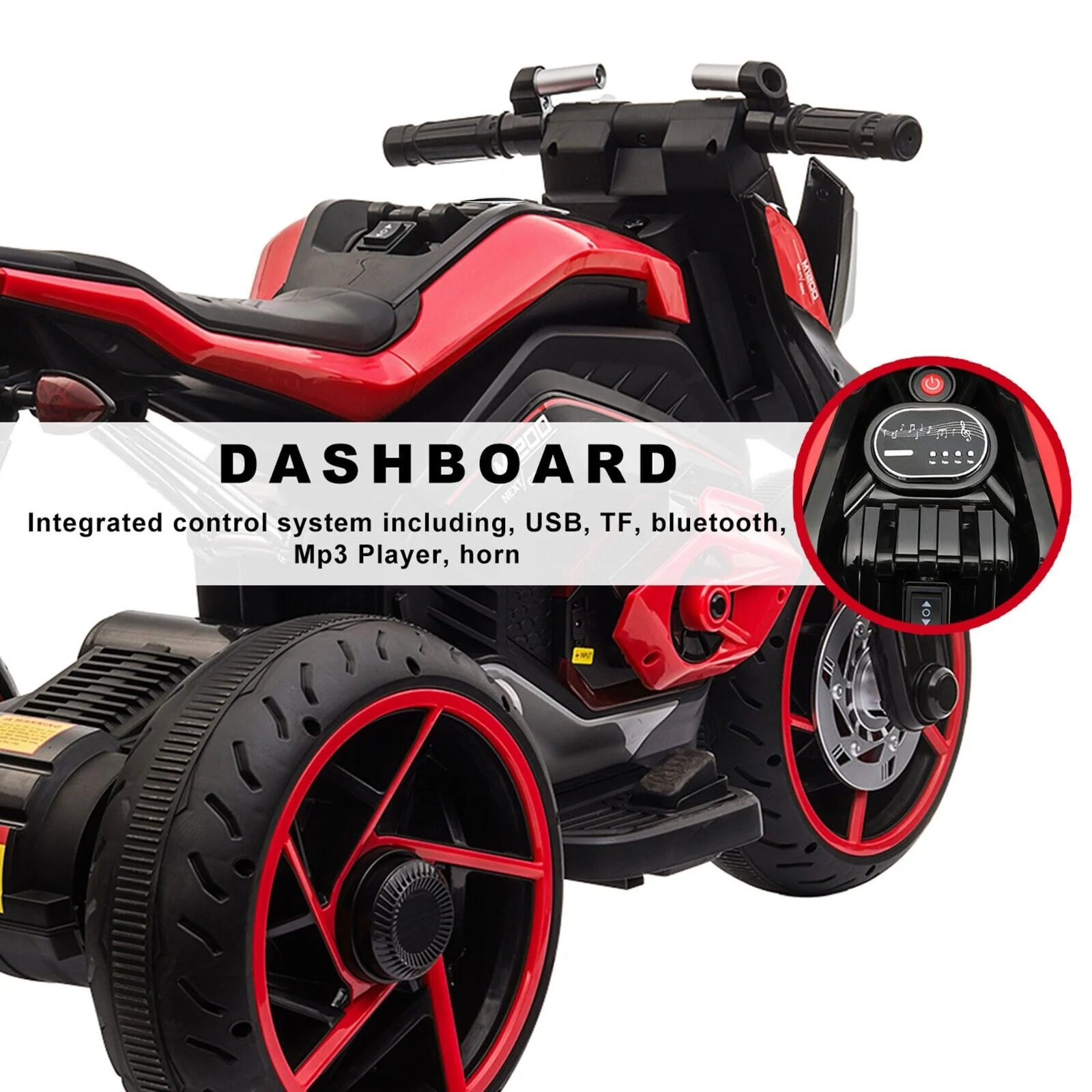 Rev Up the Fun with the Tobbi 12V Electric Trike Motorcycle for Kids - Image 9