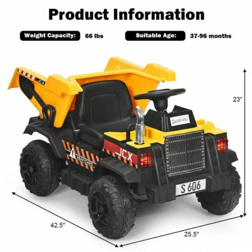 Rev Up Your Child's Imagination with the Electric Dump Truck Ride-On Toy - Image 4