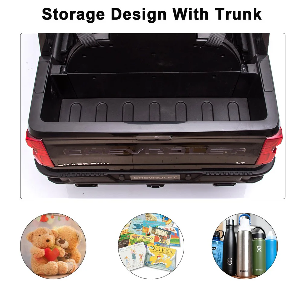 Rev Up Your Child's Playtime with the Funtok Licensed Chevrolet Silverado Ride-On Car, Complete with Remote Control - Image 6