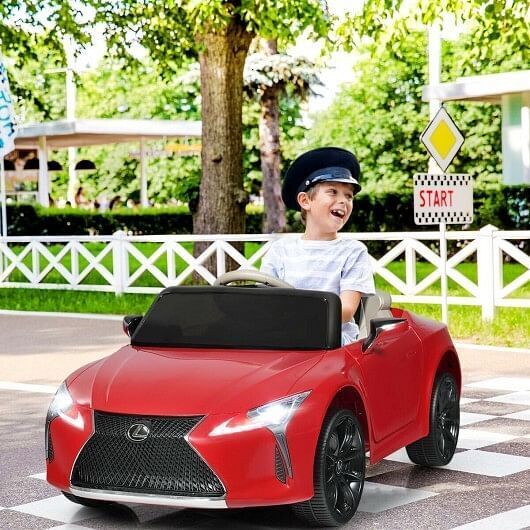 Rev Up Your Child's Playtime with the Lexus LC500 Licensed Remote Control Electric Car in Red - Image 2