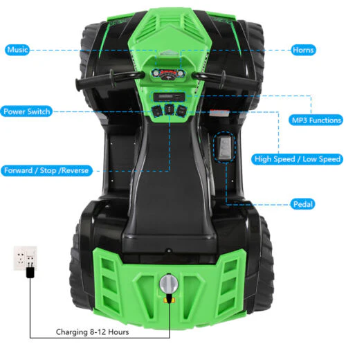 Revolutionary 12V7AH Dual Drive ATV with Slow Start - No Remote Control Needed! - Image 5