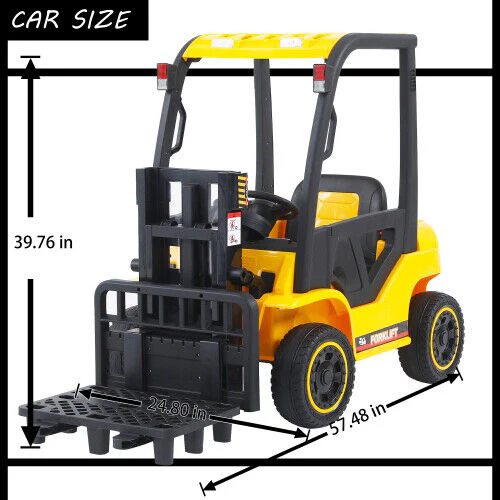 Revolutionize Playtime with the 12V7A Electric Frame Lifting Rod Ride-On Forklift for Kids: 3 Speeds and LED Lights Included! - Image 5