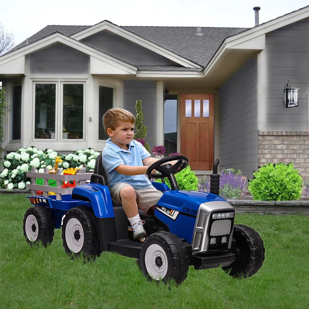 Ride in Style with the LUCKYERMORE 12V Electric Tractor Trailer for Kids - Image 12