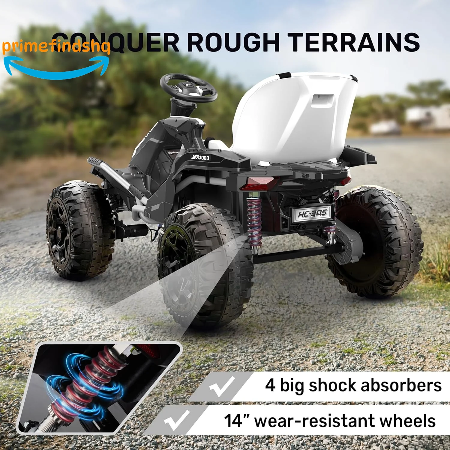 Ride-On 4x4 Quad Bike Toy with Adjustable Seat and Remote Control - Image 4