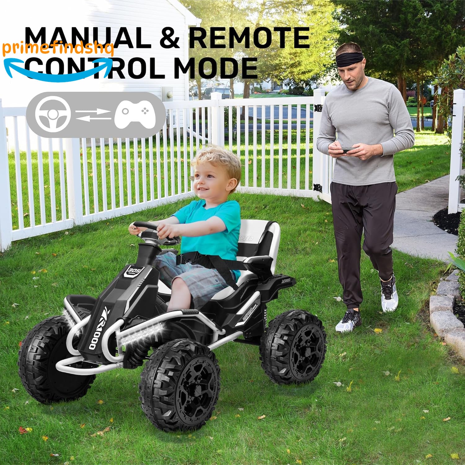 Ride-On 4x4 Quad Bike Toy with Adjustable Seat and Remote Control - Image 6