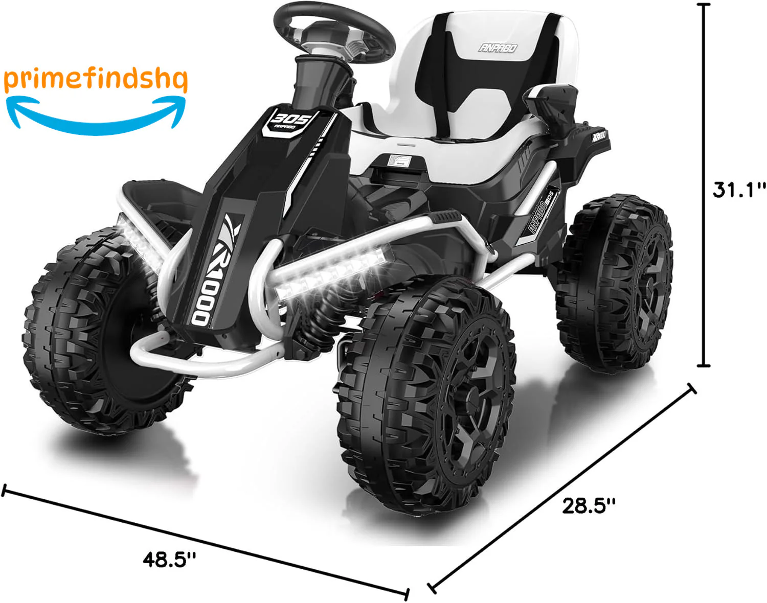 Ride-On 4x4 Quad Bike Toy with Adjustable Seat and Remote Control - Image 7