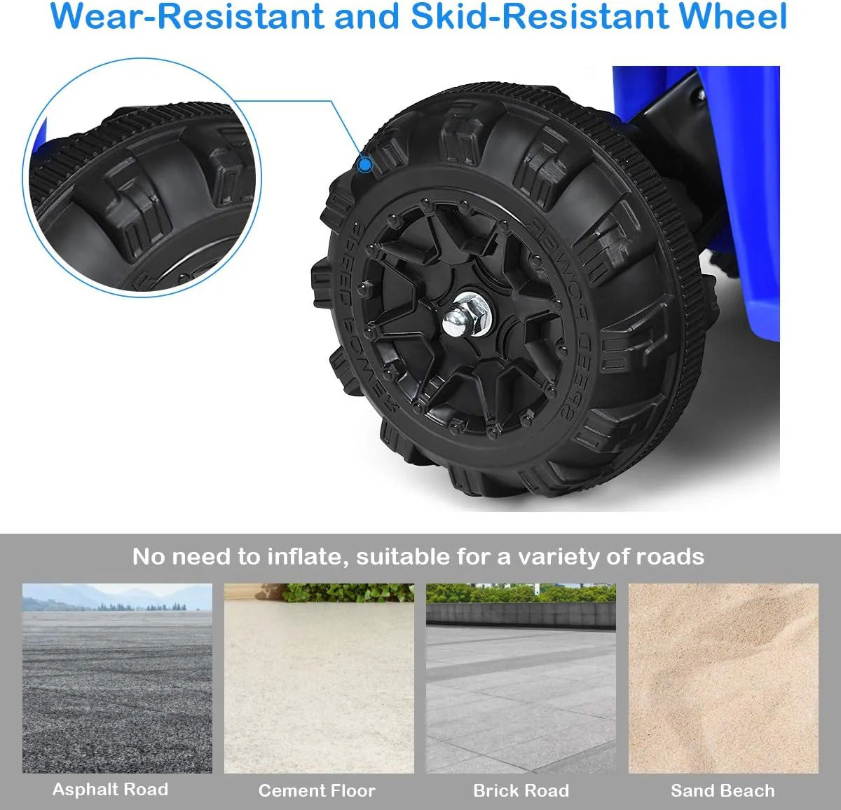 Kids Ride-On 4-Wheel Off-Road ATV Quad with Skid-Resistant Tires - Image 5