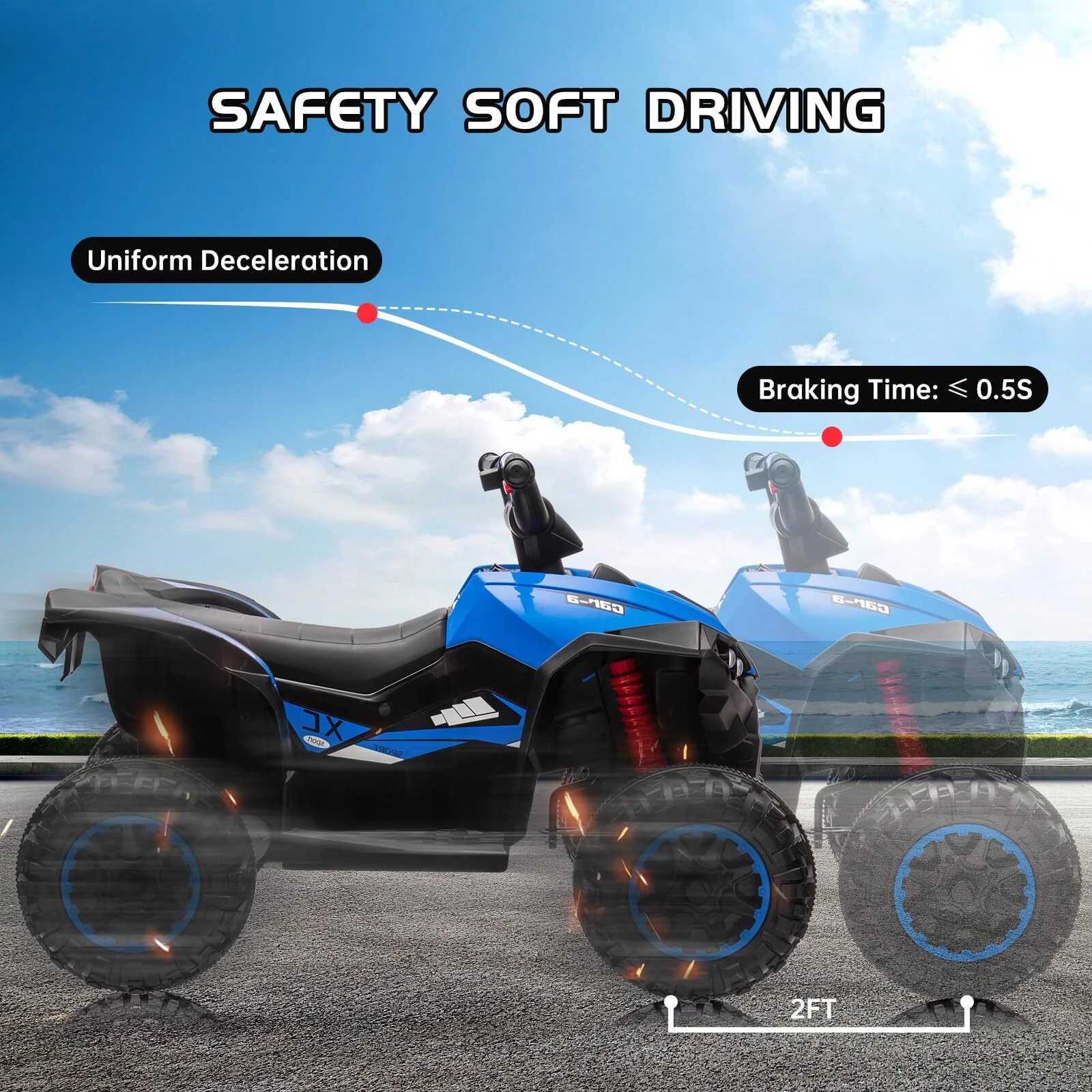 Electric Ride-On Kids ATV Quad 4-Wheeler Off-Road Vehicle Toy Car - Image 11