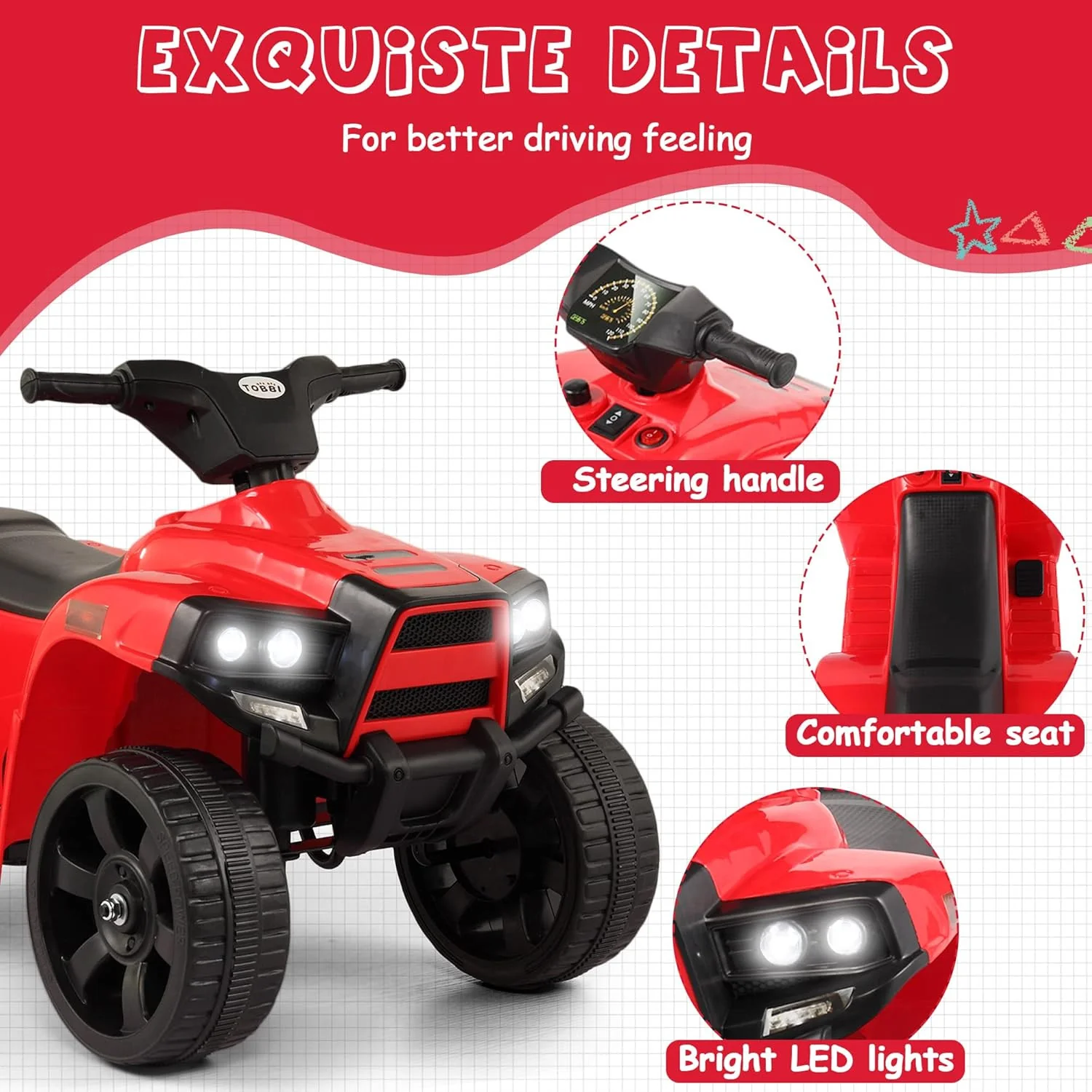 Electric Four-Wheeler Ride-On ATV Toy for Kids Ages 1-3 - Image 6
