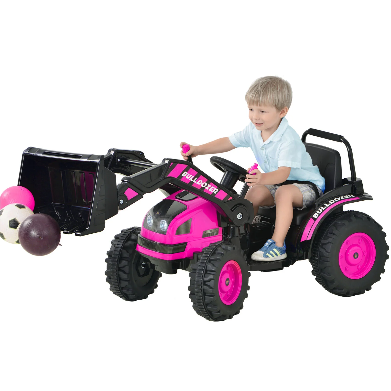 Ride-On Bulldozer Toy with Digger Scoop for Toddlers - Perfect for Construction Playtime! - Image 2