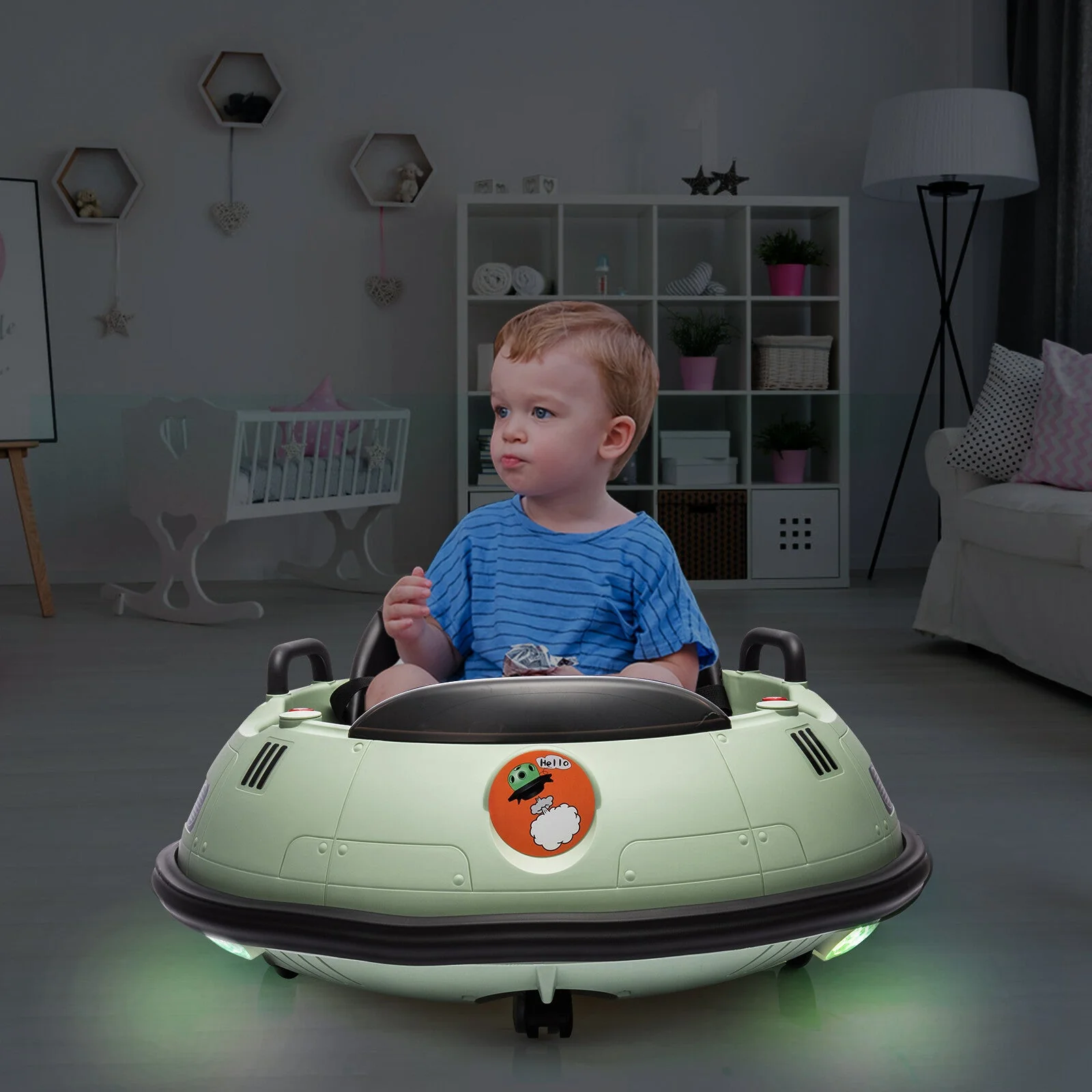 12V Electric Ride-On Bumper Car for Toddlers with Remote Control - Image 2