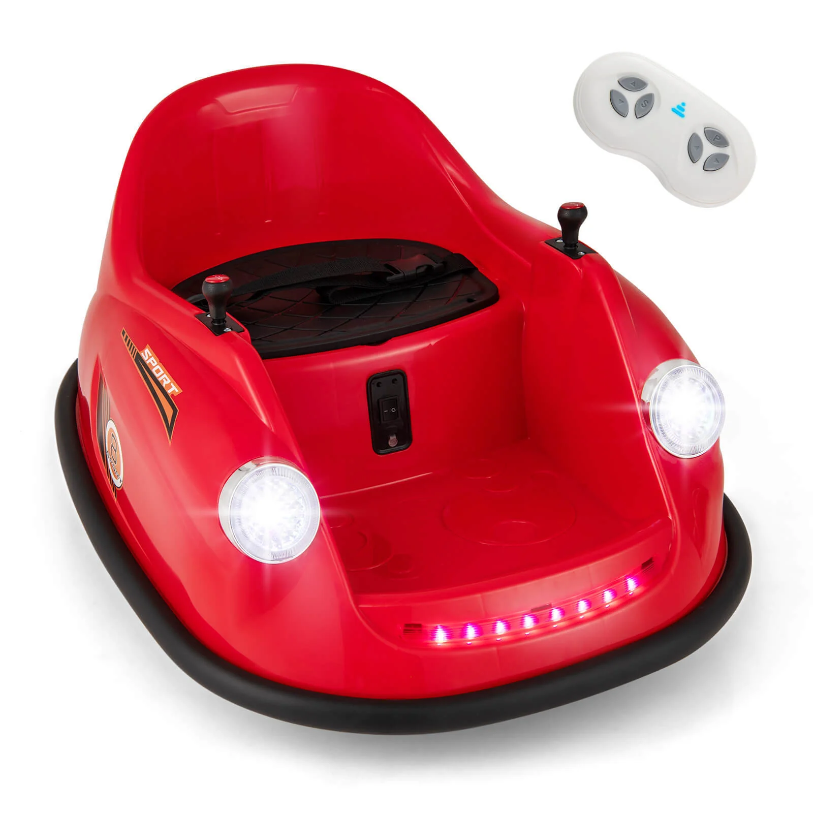 Kids Ride-On Bumper Car with Remote Control, 360-Degree Spin and LED Lights - Image 9