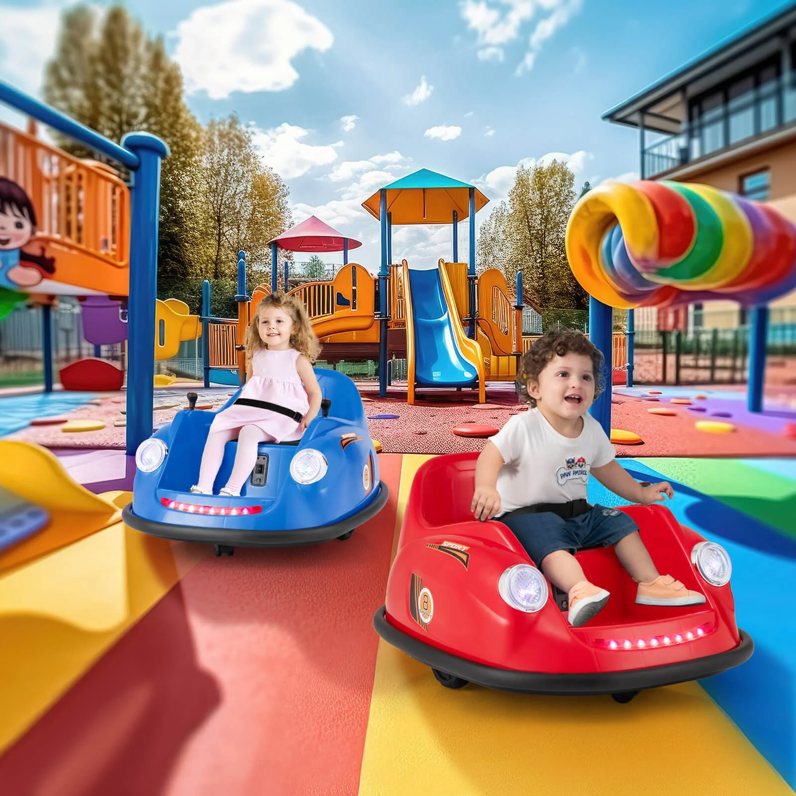 Kids Ride-On Bumper Car with Remote Control, 360-Degree Spin and LED Lights - Image 3