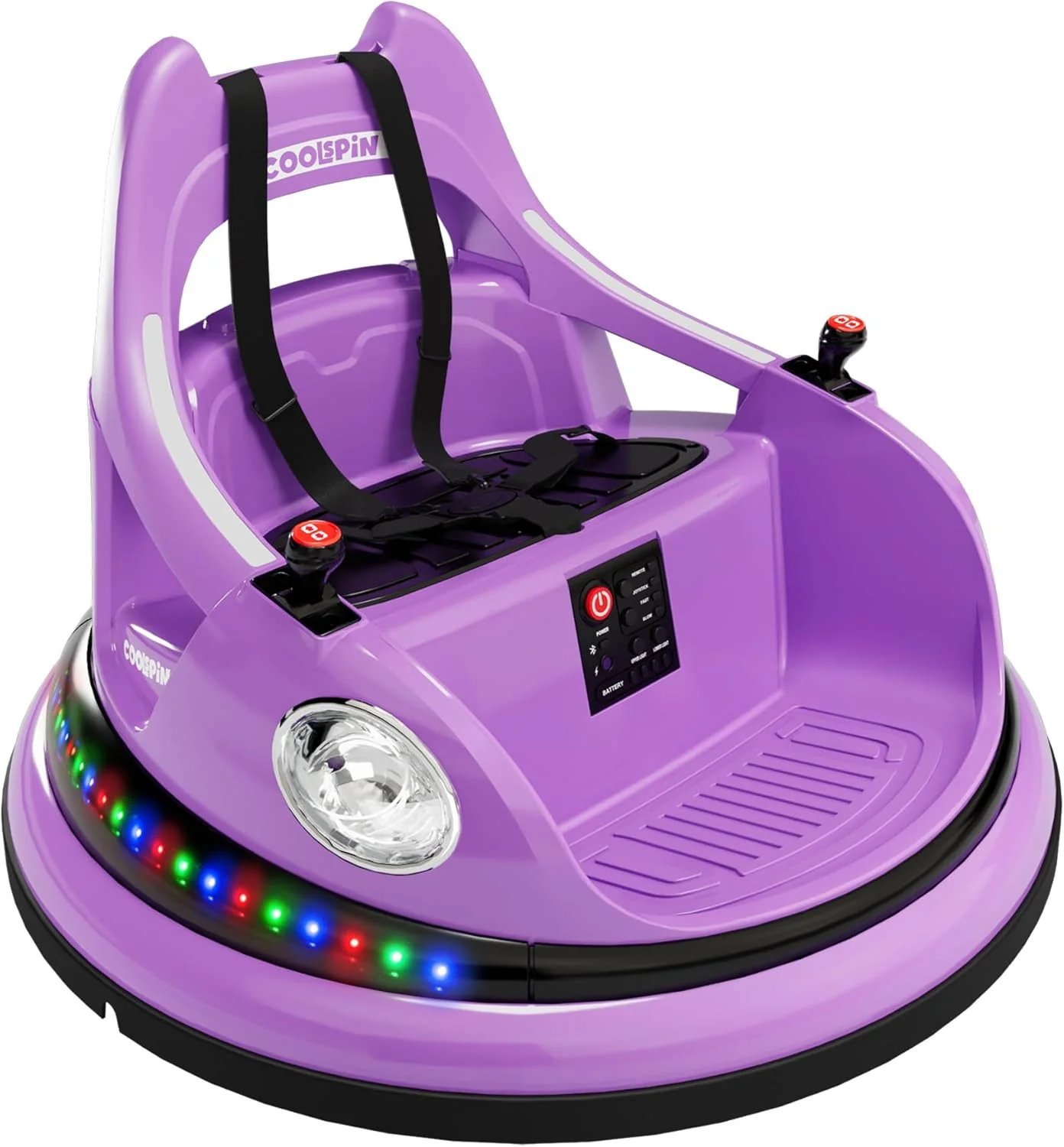 12V Ride-On Bumper Car for Toddlers with Parent Remote Control and 2-Speed Settings - Image 11