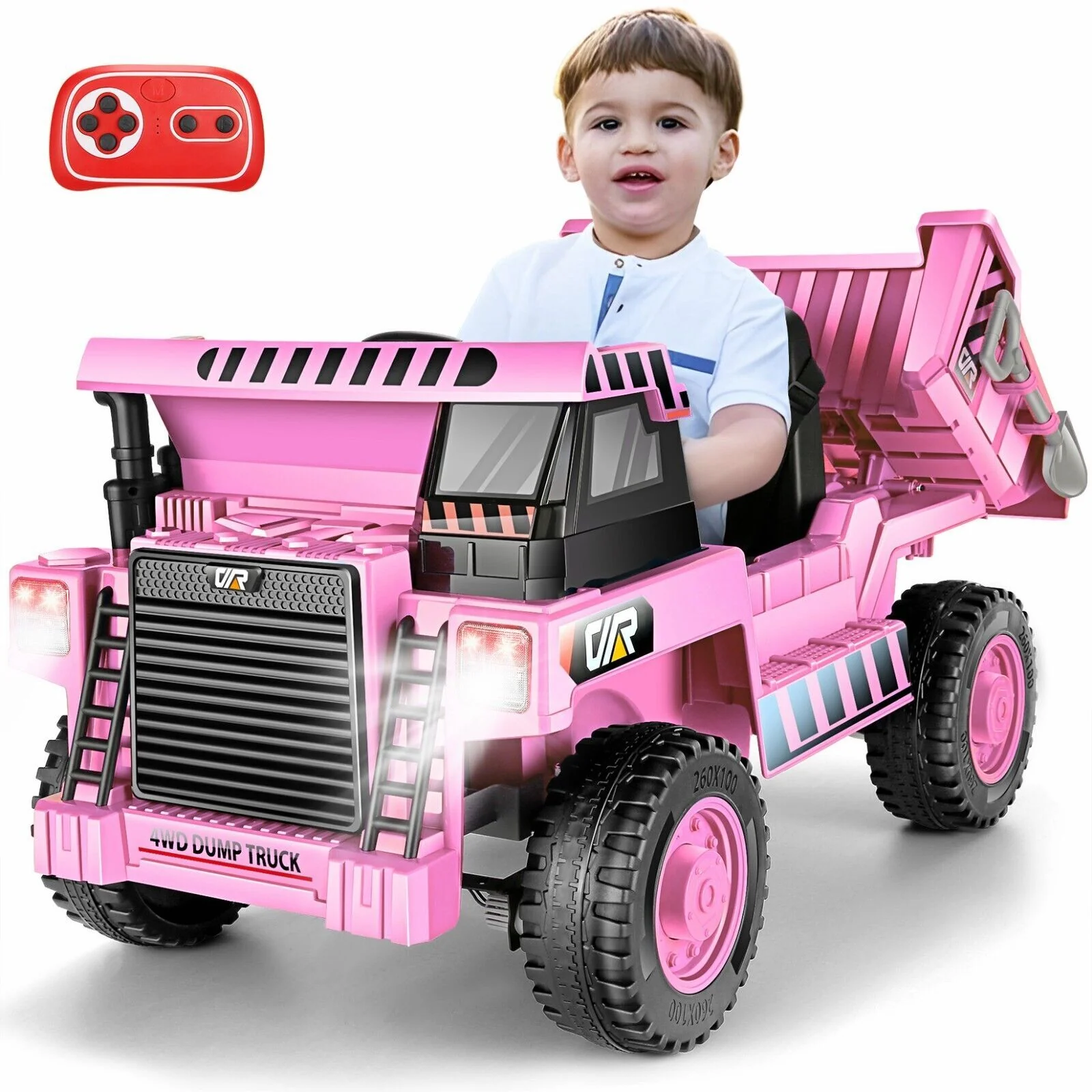 12V Electric Ride-On Dump Truck with Functional Dump Bed for Kids
