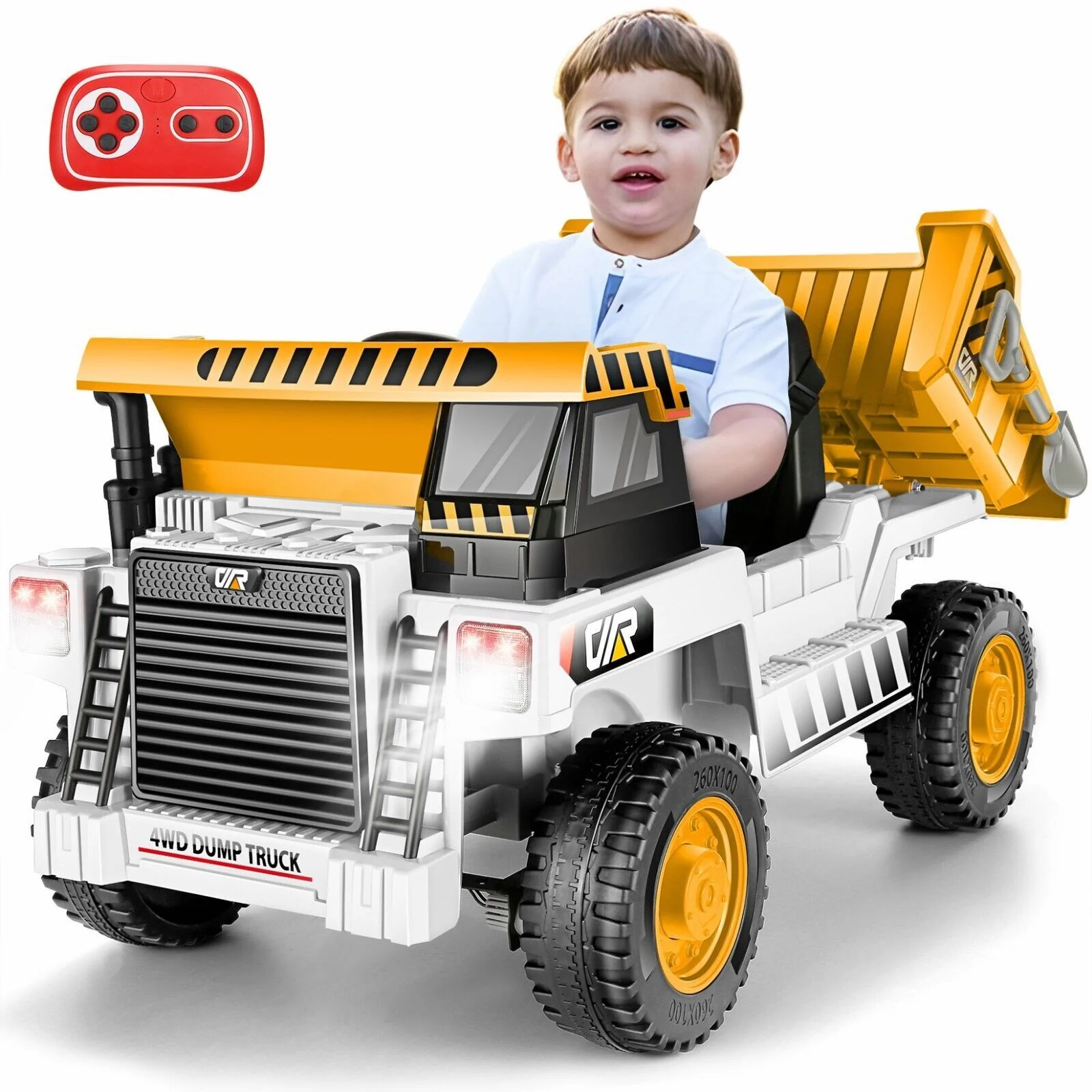 12V Electric Ride-On Dump Truck with Functional Dump Bed for Kids - Image 11