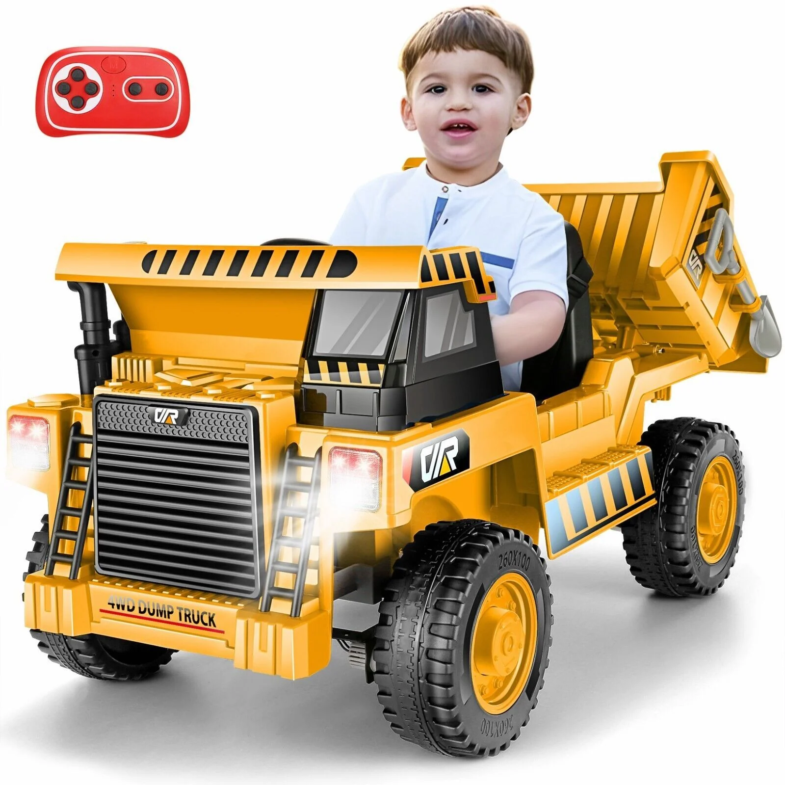 12V Electric Ride-On Dump Truck with Functional Dump Bed for Kids - Image 12