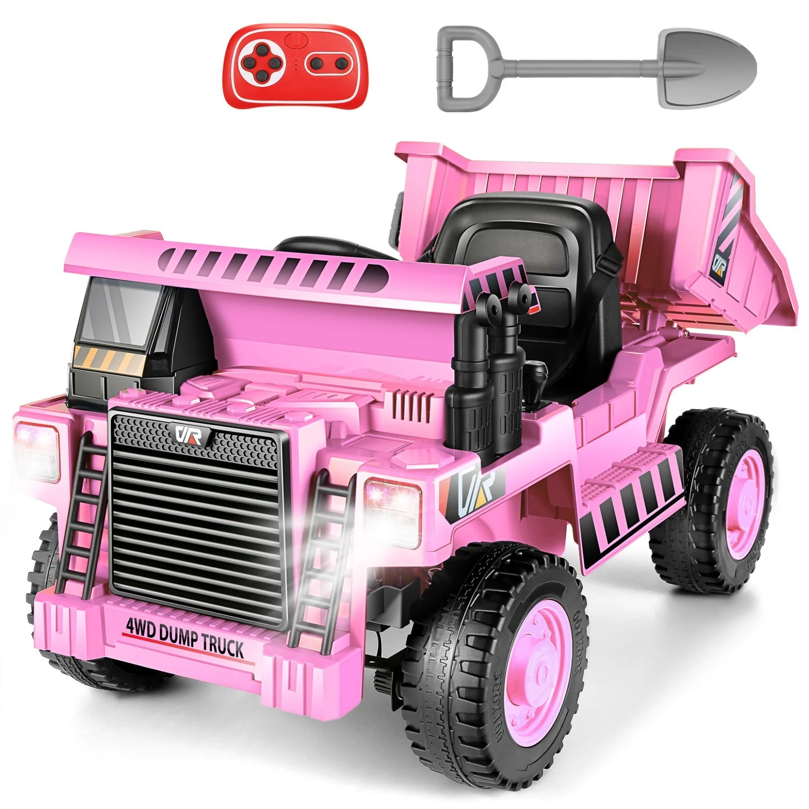 12V Electric Ride-On Dump Truck for Kids with Functional Dump Bed