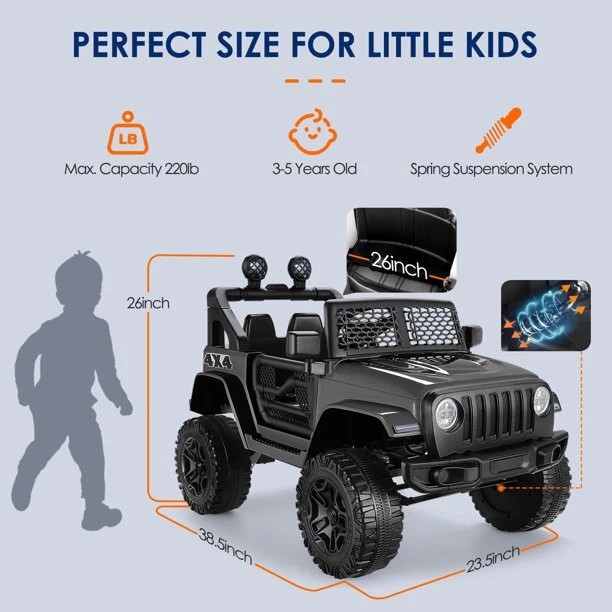 12V Electric Ride-On Car for Kids with Remote Control and 3-Speed Motorized Drive - Image 14