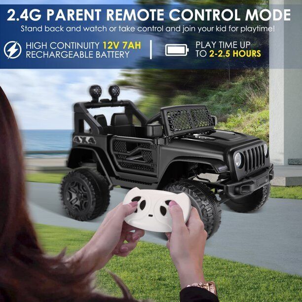 24V/12V Kids Electric Ride-On Truck with Remote Control, 3 Speeds, and LED Lights - Image 13
