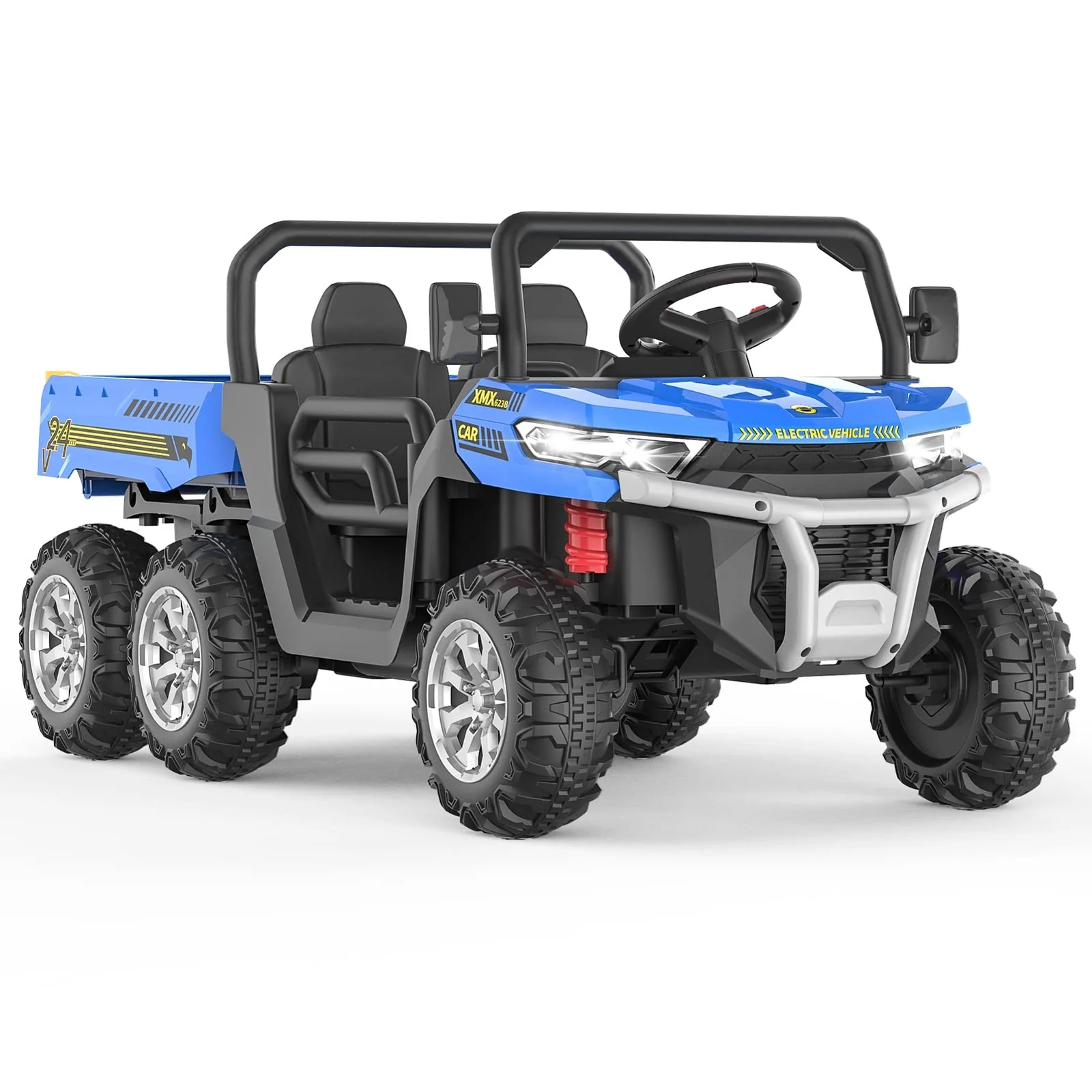24V Kids Electric Ride-On Truck with 3 Speeds and Remote Control Vehicle - Image 15