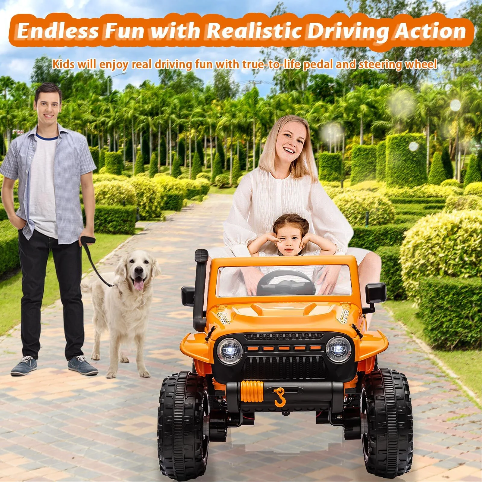 24V Battery-Powered Ride-On Truck for Kids and Parents with Remote Control Toy Car - Image 10