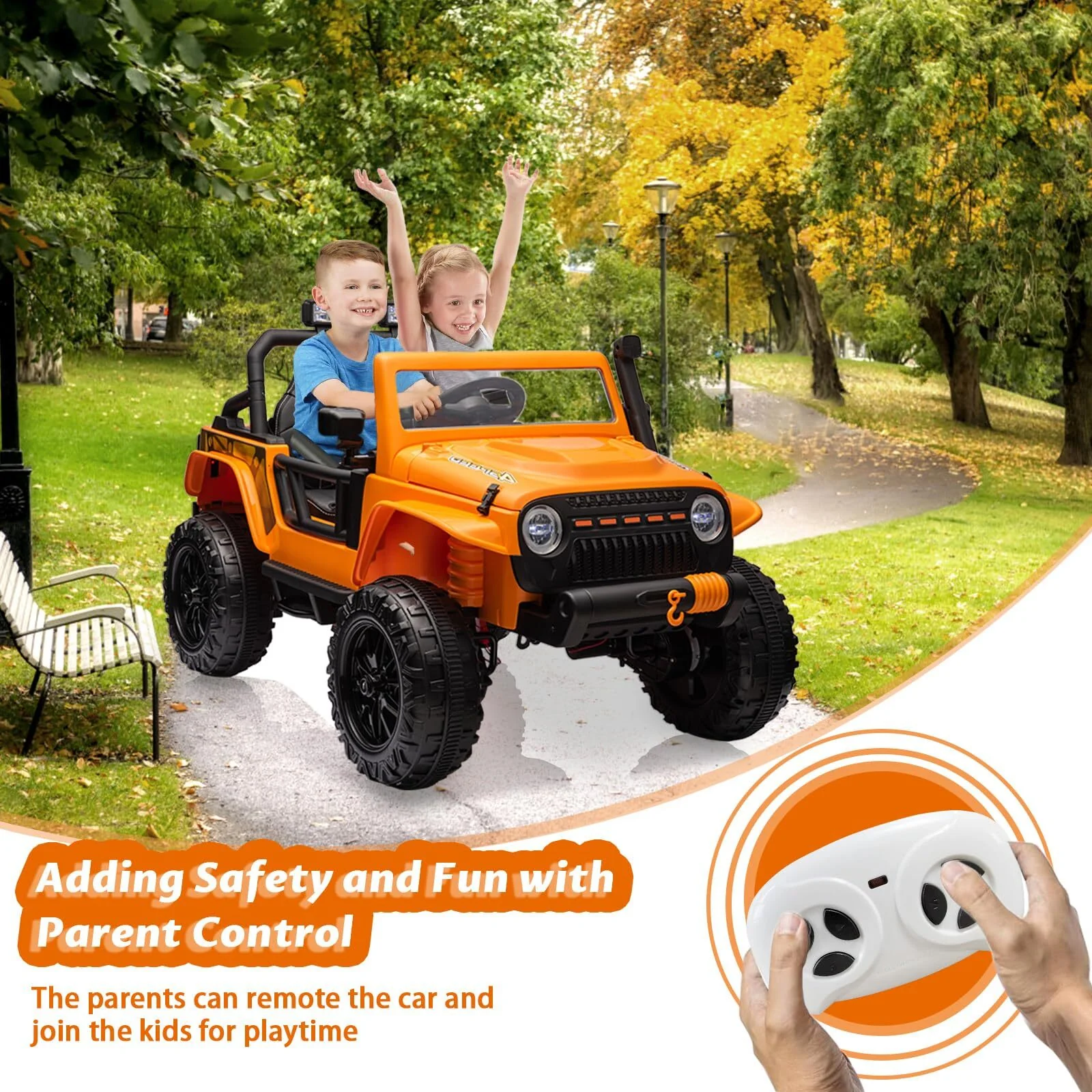 24V Battery-Powered Ride-On Truck for Kids and Parents with Remote Control Toy Car - Image 14