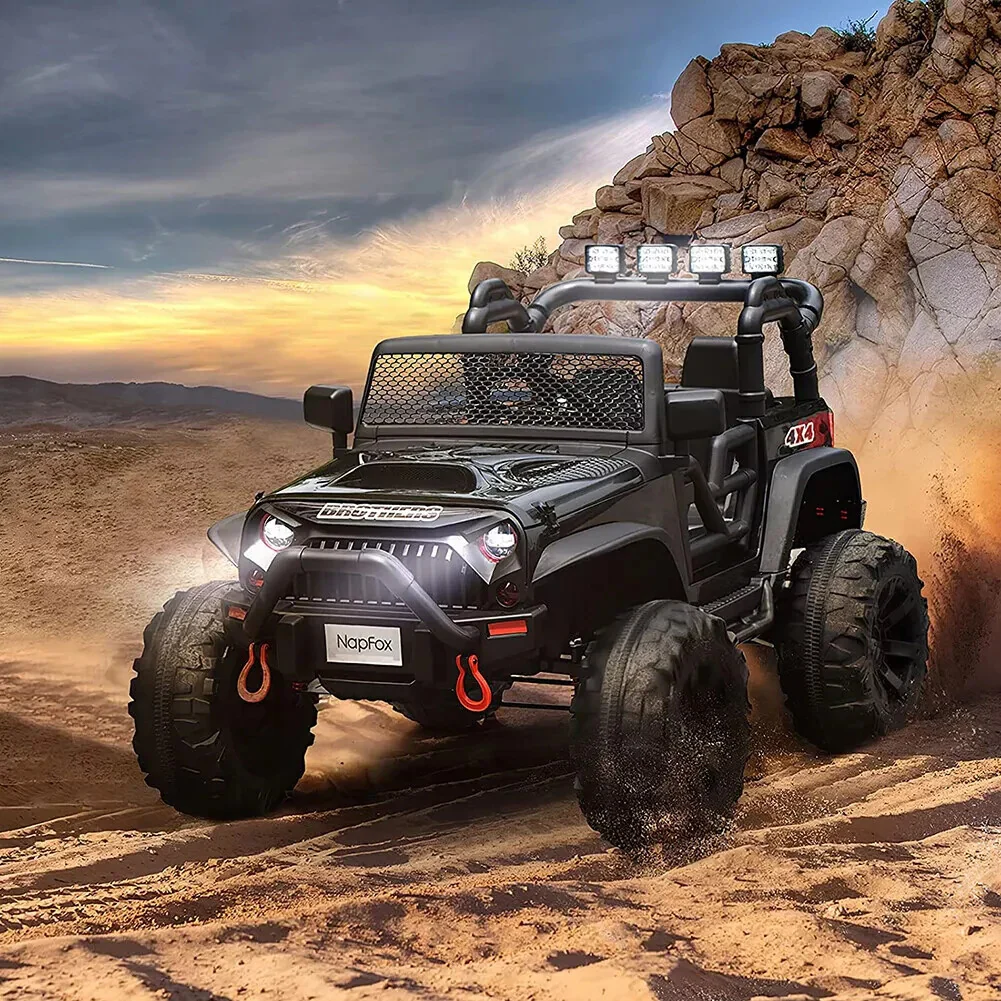 48.4" Electric 12V Ride-On Truck for Kids with Remote Control and Battery Powered Wheels - Image 3