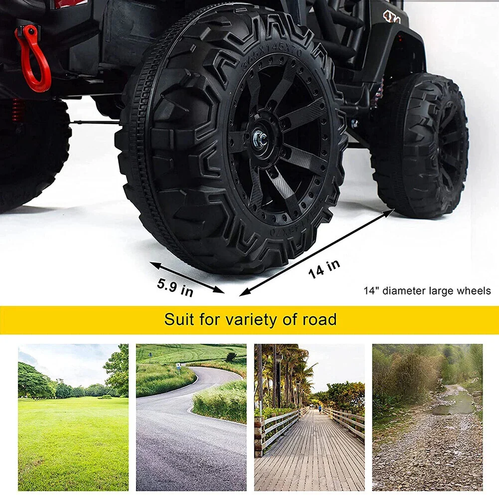 48.4" Electric 12V Ride-On Truck for Kids with Remote Control and Battery Powered Wheels - Image 7
