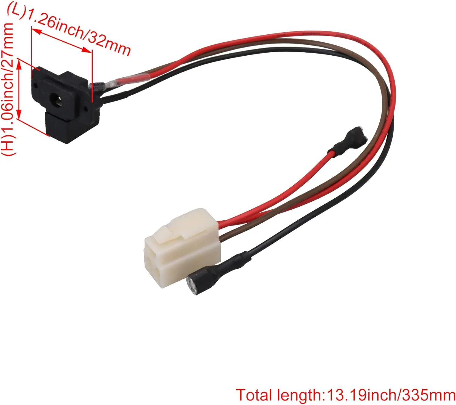 Ride-On Car Power Charging 3-Pin Socket Interface 335mm Accessory - Image 2