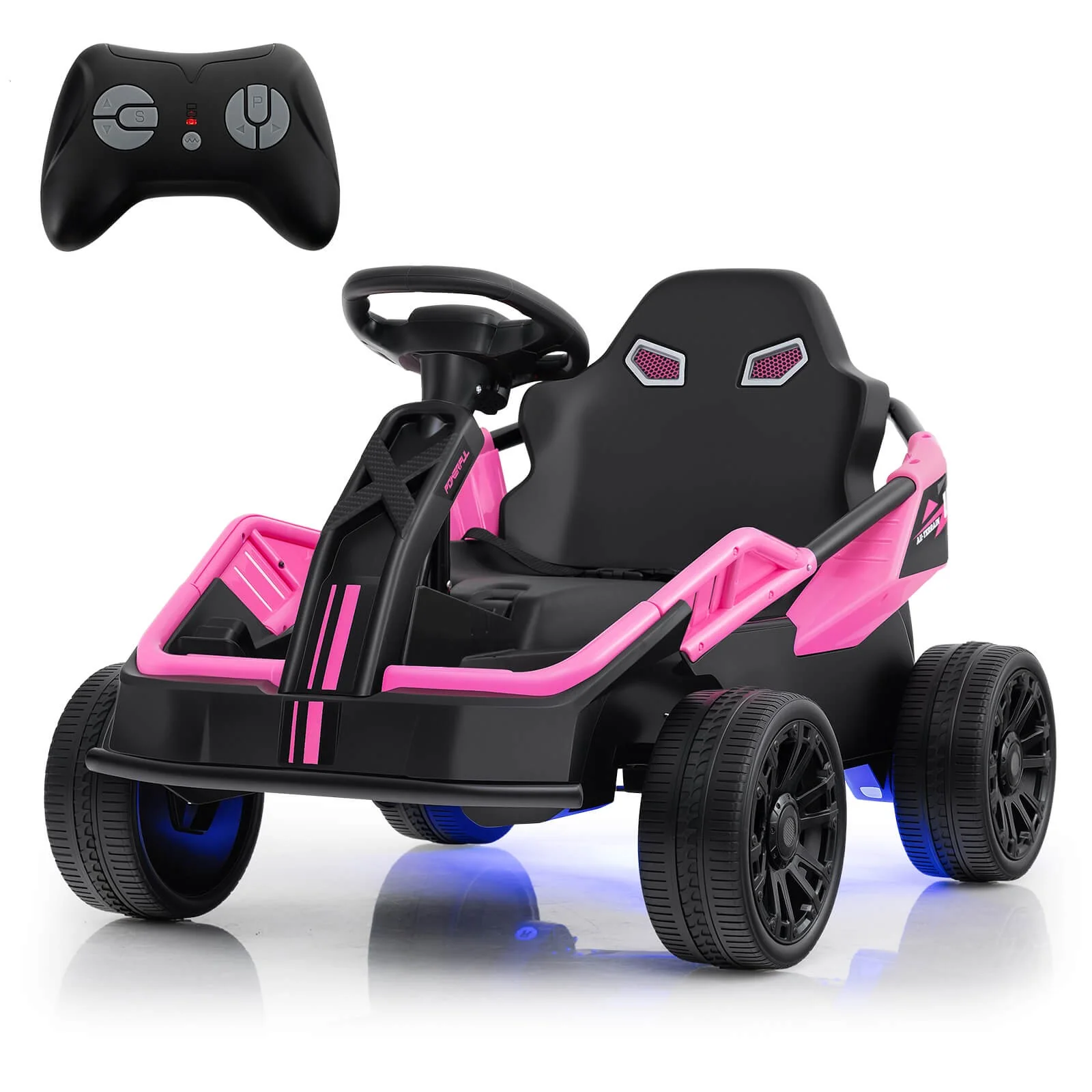 12V Electric Ride-On UTV for Kids with Remote Control Pink