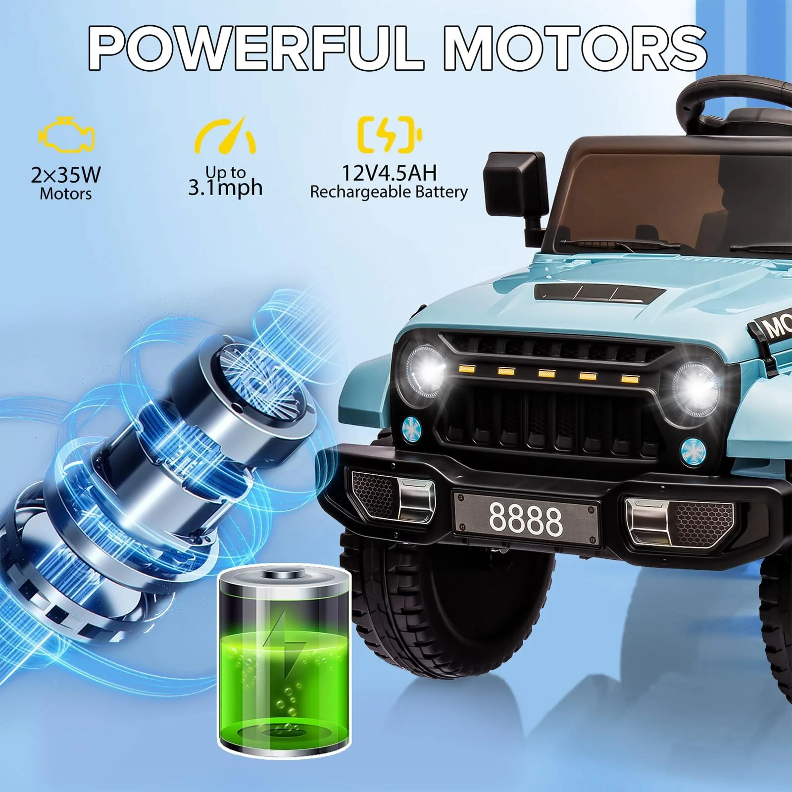 12V Battery-Powered Electric 4-Wheeler Ride-On Car for Kids with Remote Control - Image 11