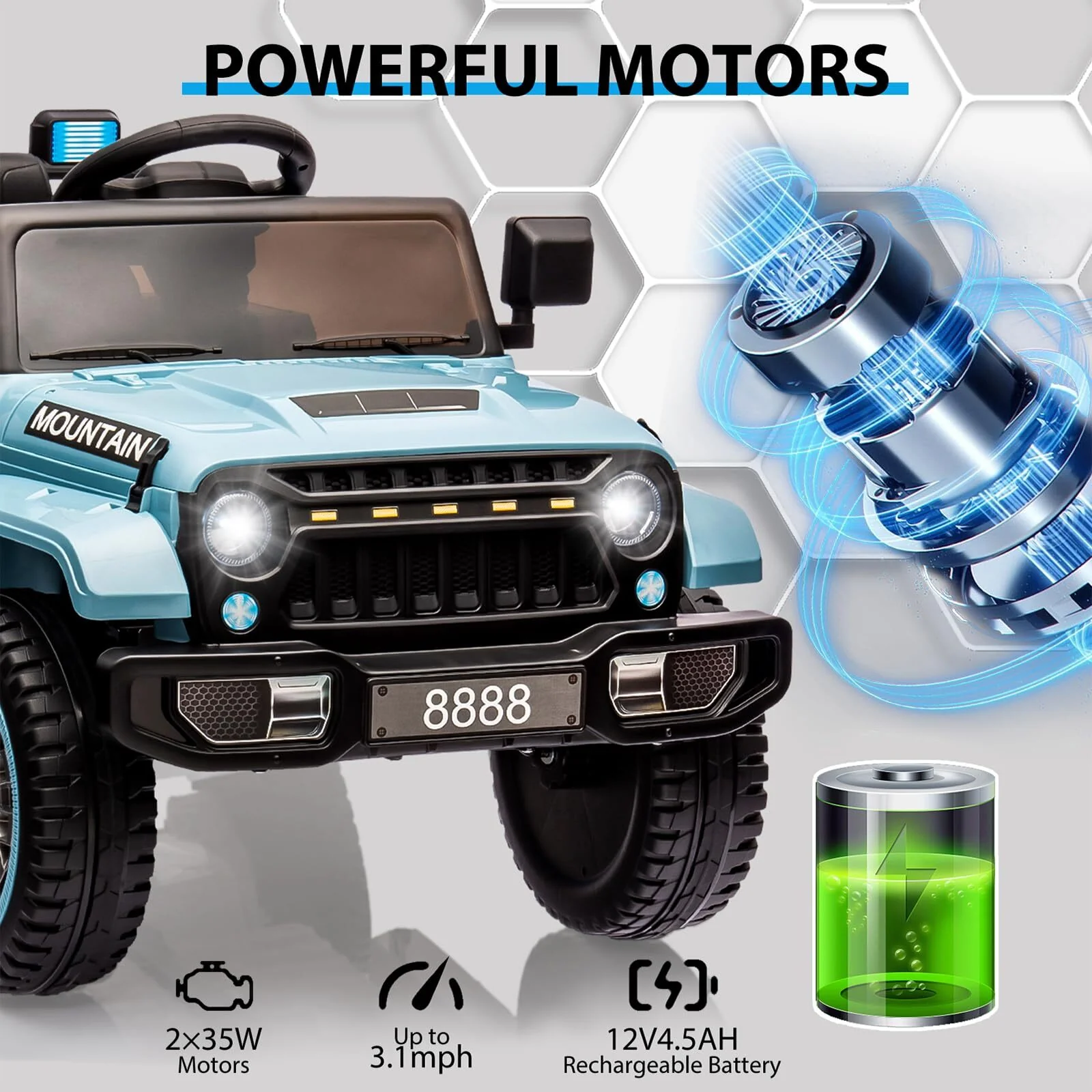 12V Battery-Powered Electric 4-Wheeler Ride-On Car for Kids with Remote Control - Image 2
