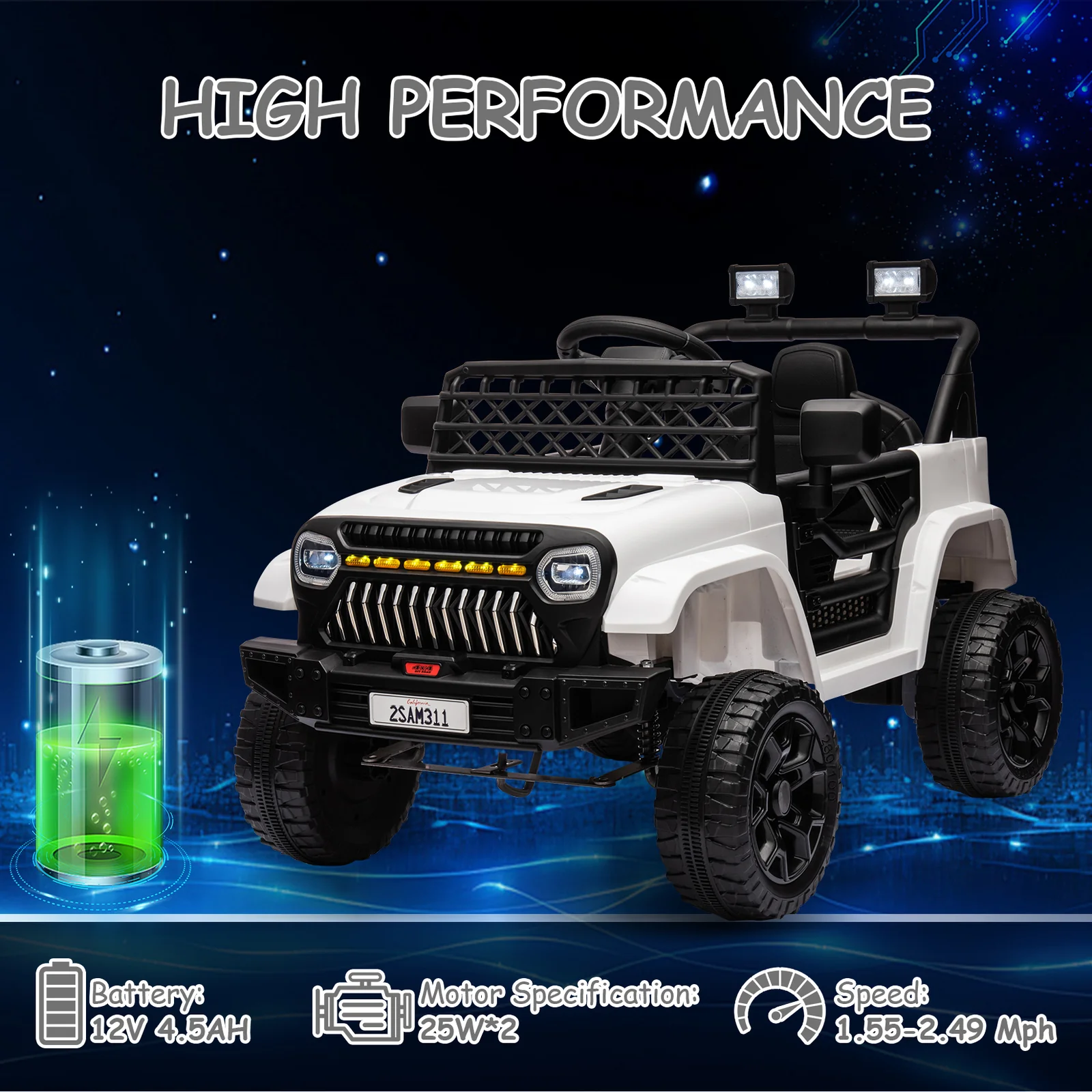 12V Battery-Powered Ride-On Truck Toy for Kids with Remote Control - Image 12