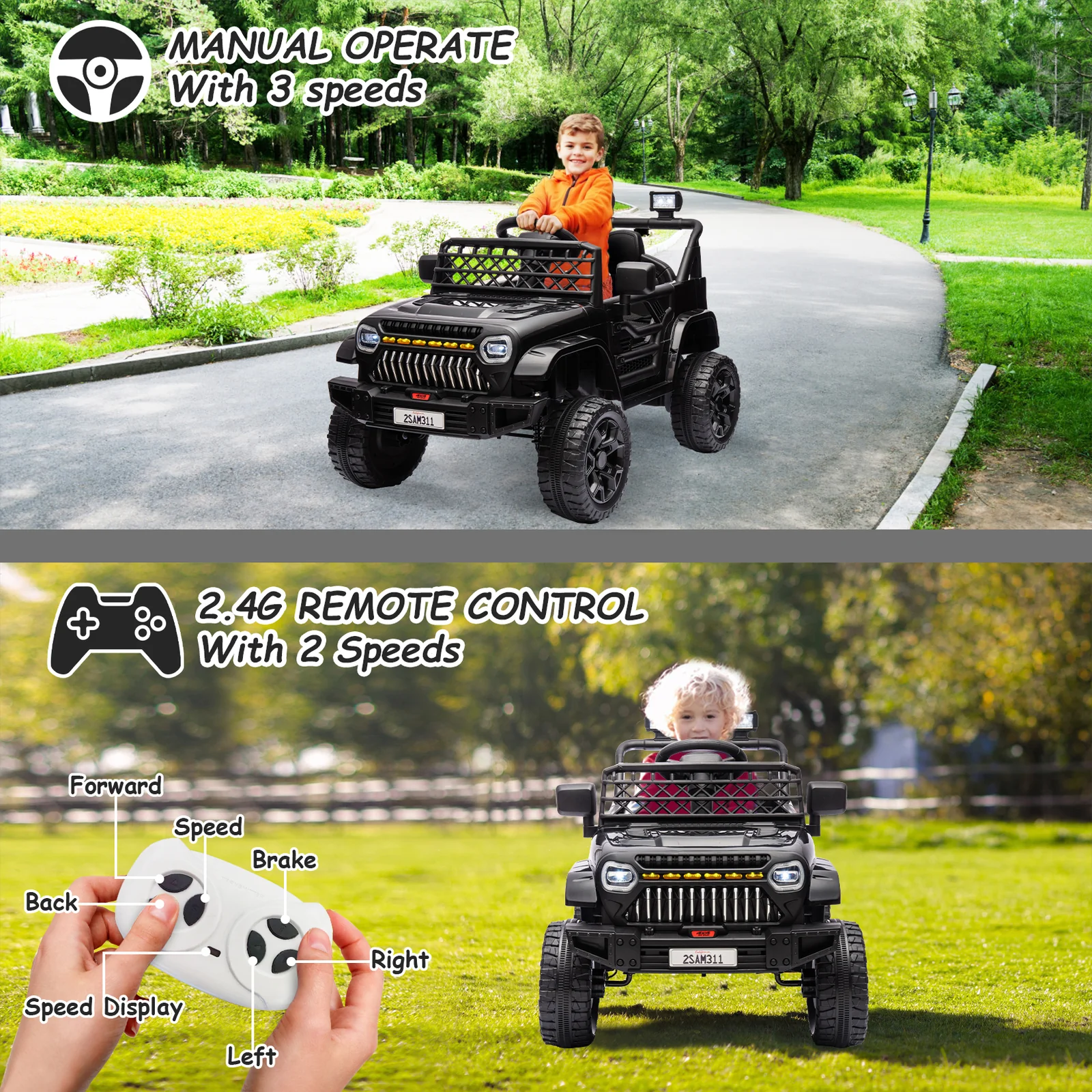 12V Battery-Powered Ride-On Truck Toy for Kids with Remote Control - Image 14