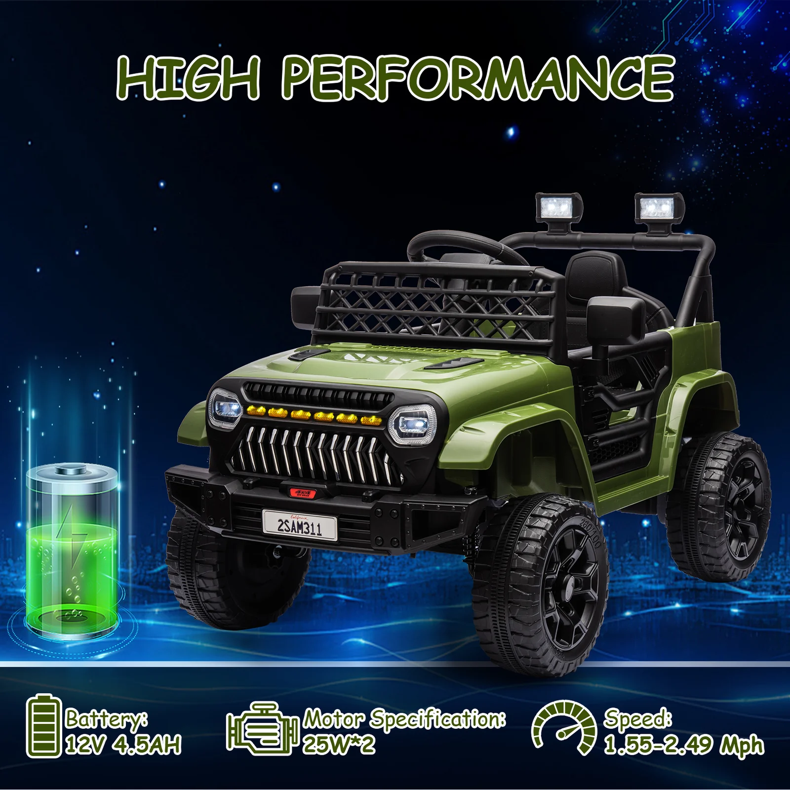 12V Battery-Powered Ride-On Truck Toy for Kids with Remote Control - Image 18