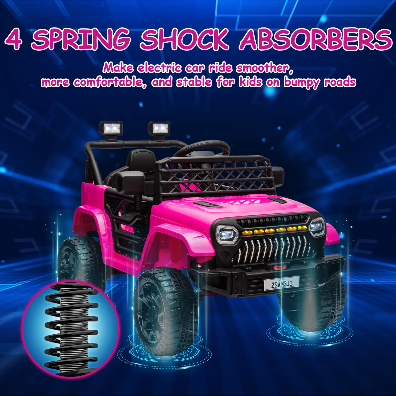 12V Battery-Powered Ride-On Truck Toy for Kids with Remote Control - Image 21