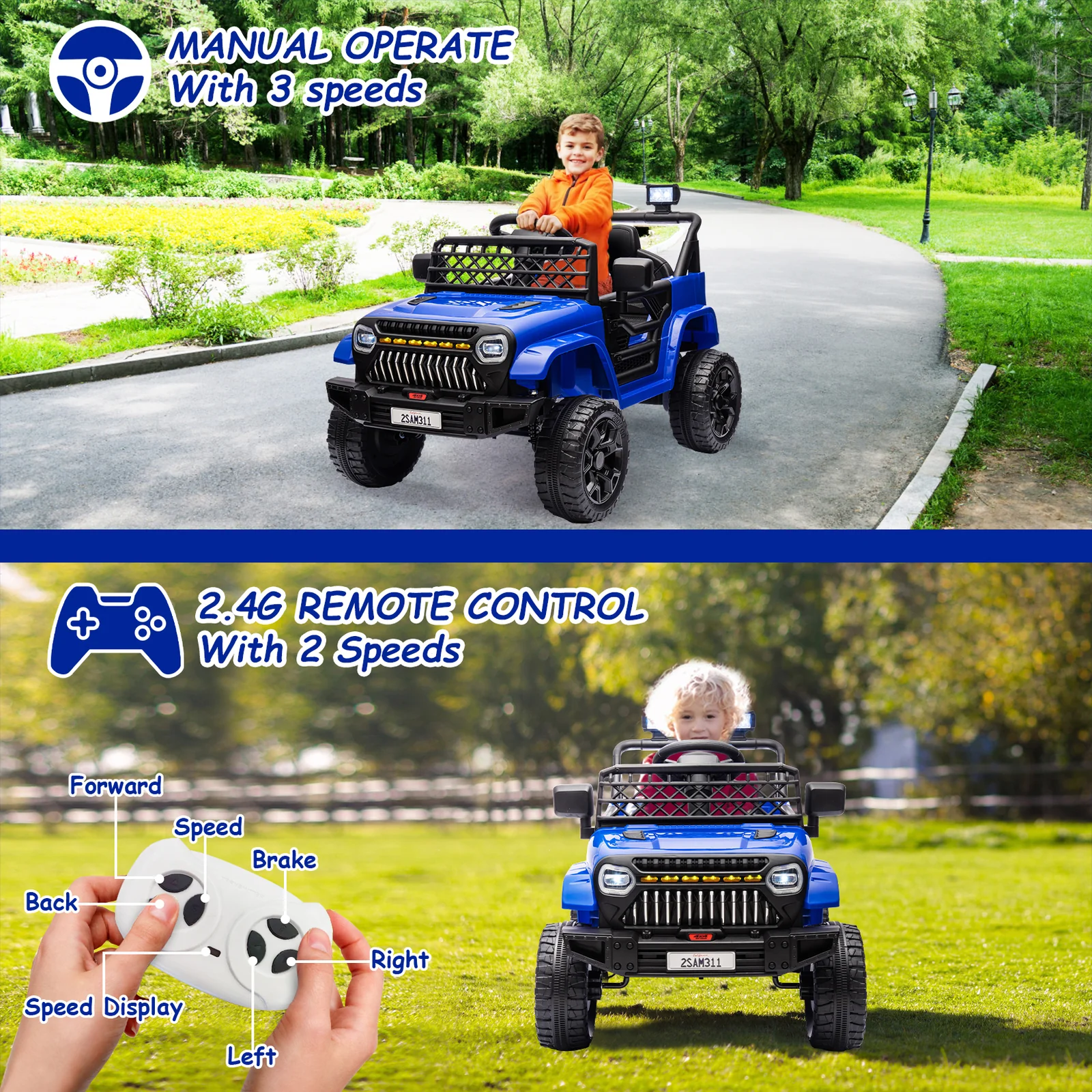 12V Battery-Powered Ride-On Truck Toy for Kids with Remote Control - Image 23