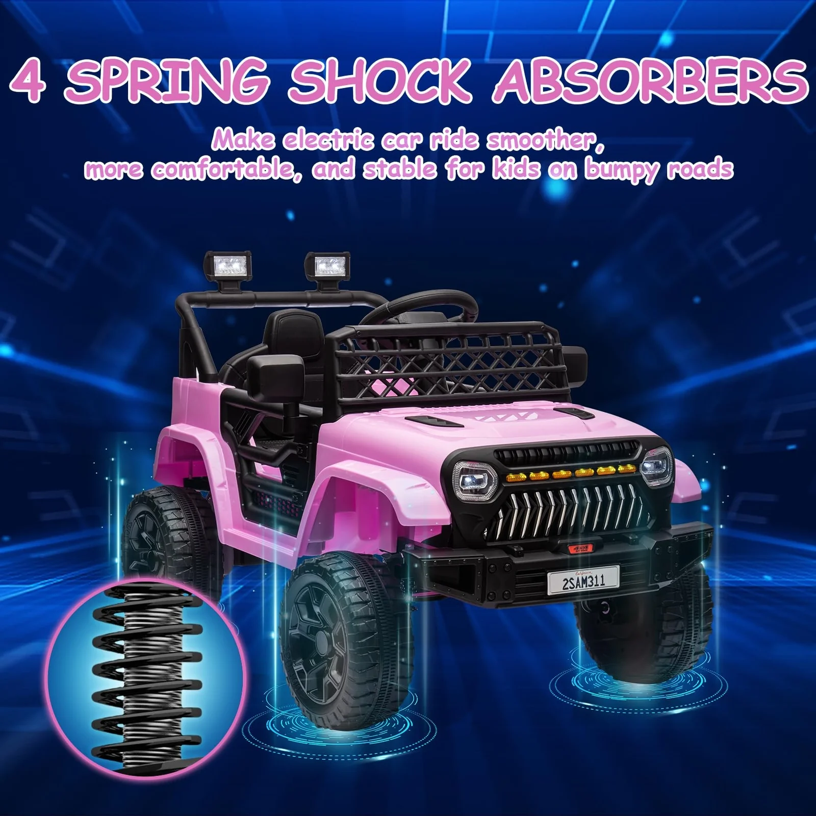 12V Battery-Powered Ride-On Truck Toy for Kids with Remote Control - Image 8