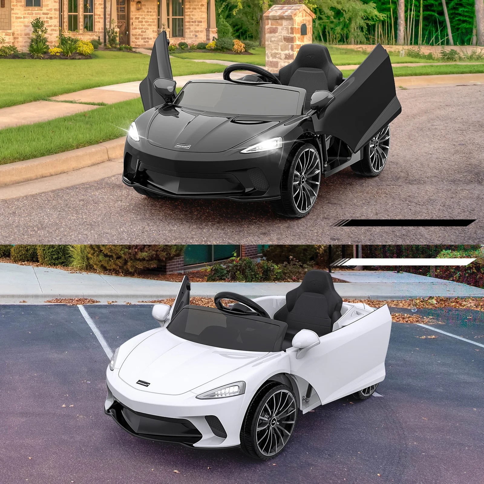 12V Battery-Powered Kids Ride-On Sports Car with 2 Speeds Licensed Design - Image 3