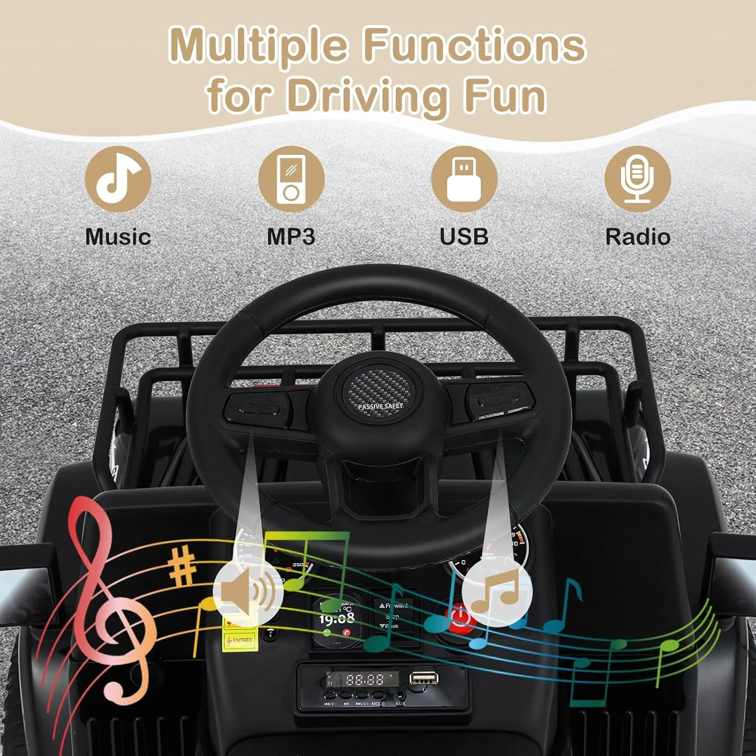 6V Battery-Powered Electric Ride-On Jeep Truck for Toddlers and Kids - Image 4