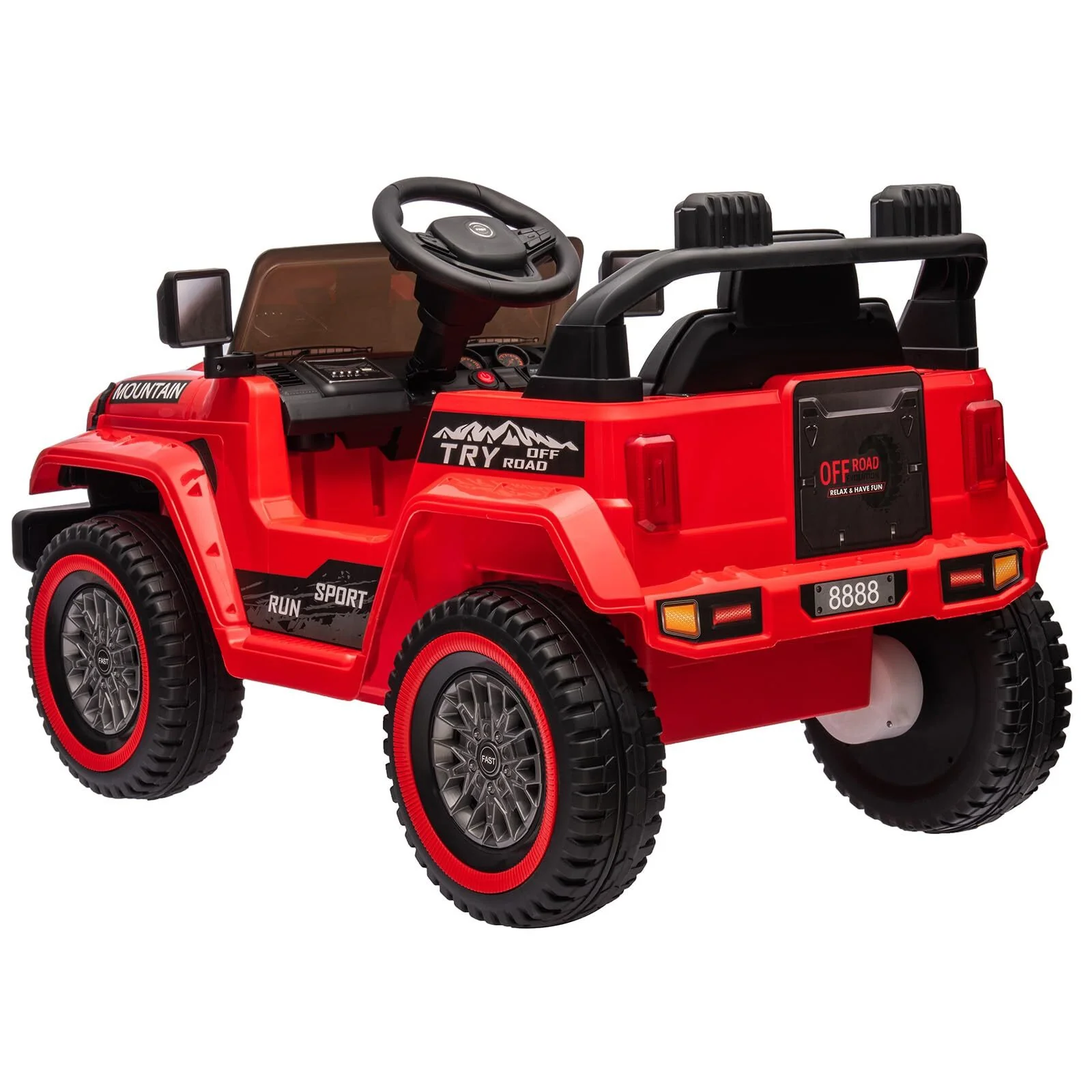 12V Kids Electric Ride-On Truck with 3 Speeds, LED Lights, Music, and MP3 Player - Image 7