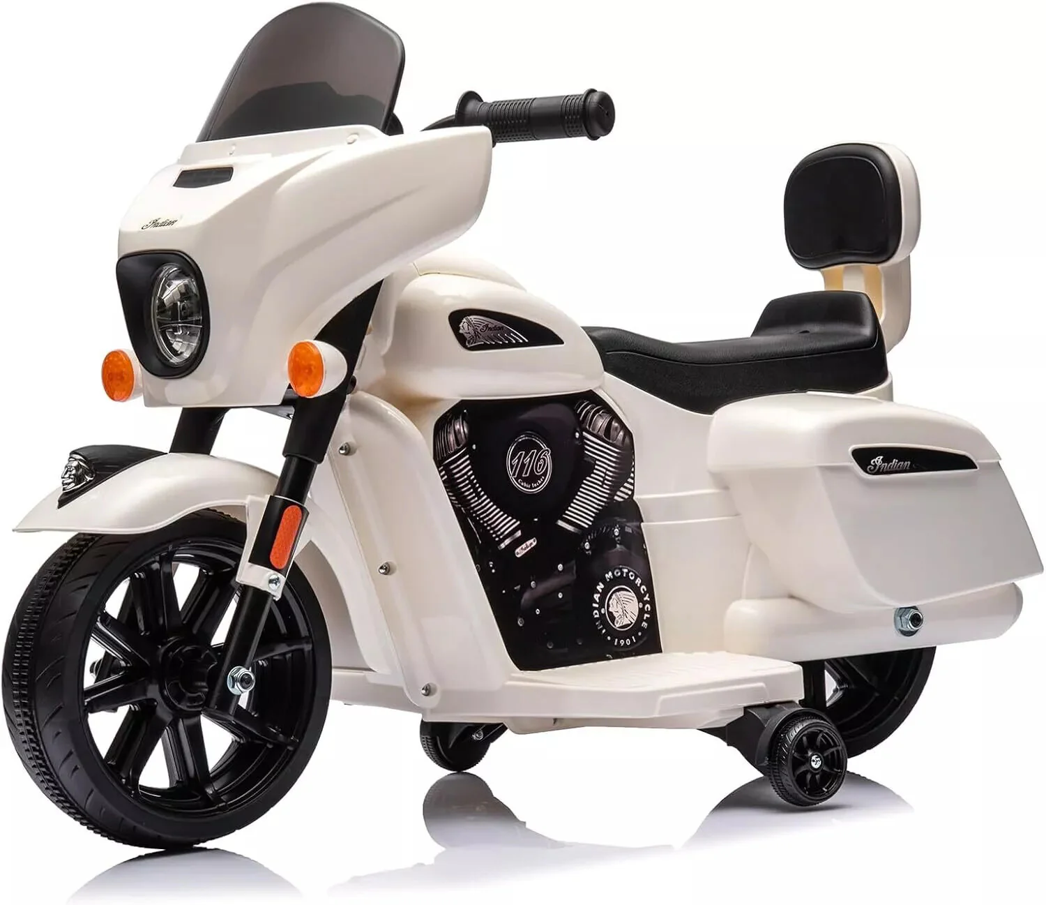 6V Toddler Ride-On Motorcycle with Music and Headlight Gray for Ages 1-3 Years - Image 2