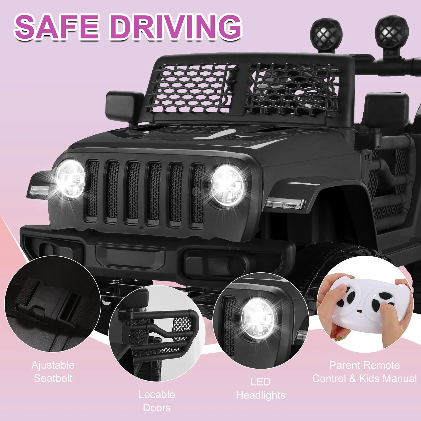 12V Electric Ride-On Truck for Kids with MP3, Music, Lights, and Remote Control - Image 19