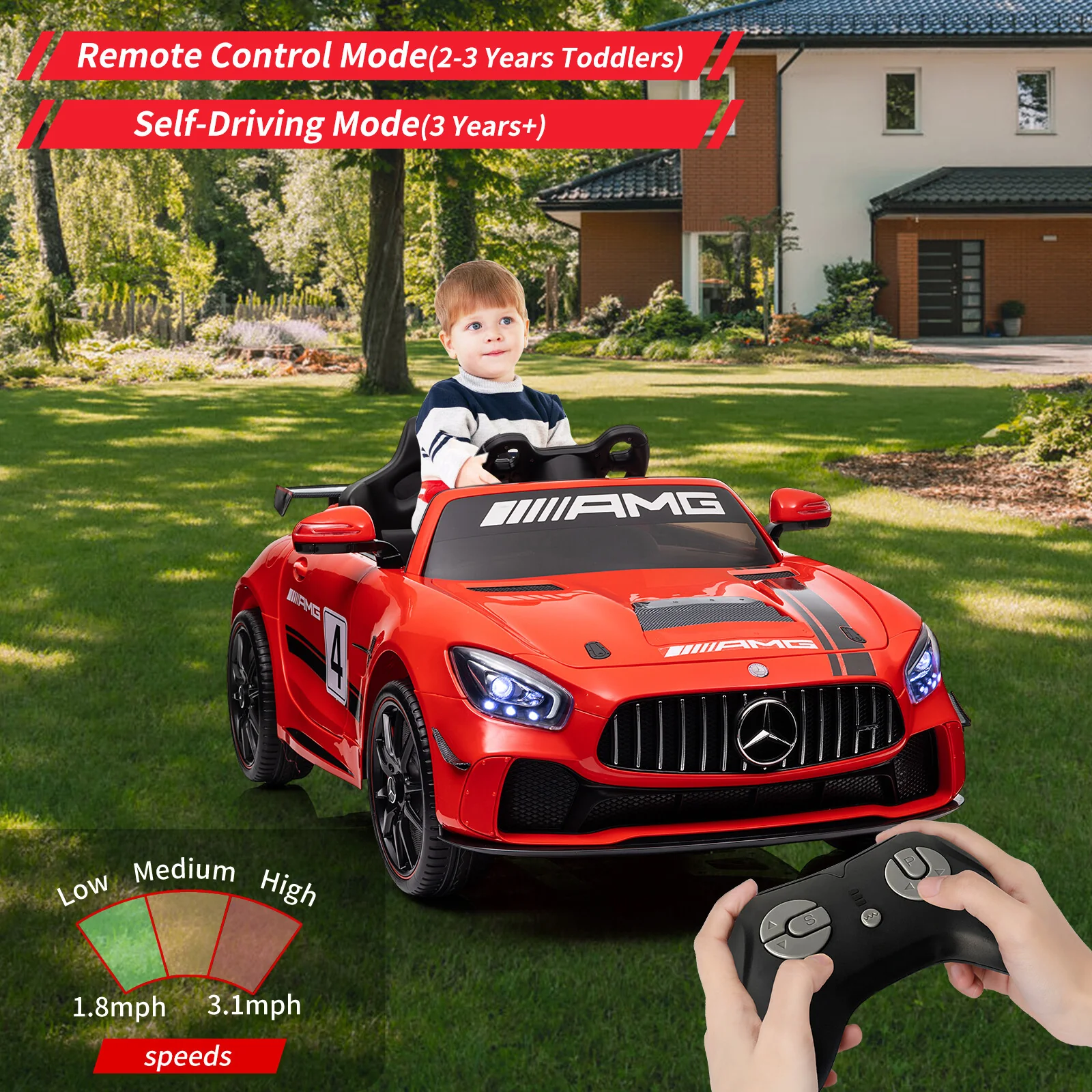 12V Electric Ride-On Sports Car with Remote Control and Battery Powered - Image 14