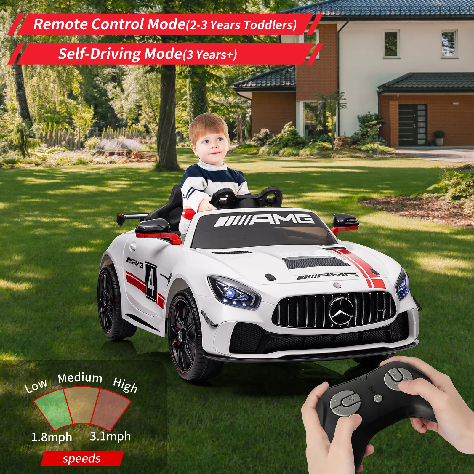 12V Electric Ride-On Sports Car with Remote Control and Battery Powered - Image 22